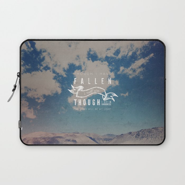 I Will Rise - Micah 7:8 Laptop Sleeve