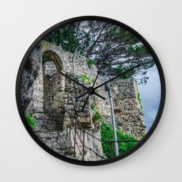 Stone stairs in rock Wall Clock