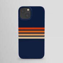 Minimal Orange Abstract Retro Racing Stripes 70s Style - Bluesane iPhone Case