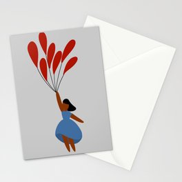 The Girl That Floats Stationery Cards