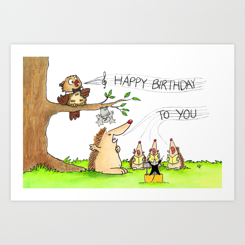 Happy Birthday Song Art Print by Nicole Janes | Society6