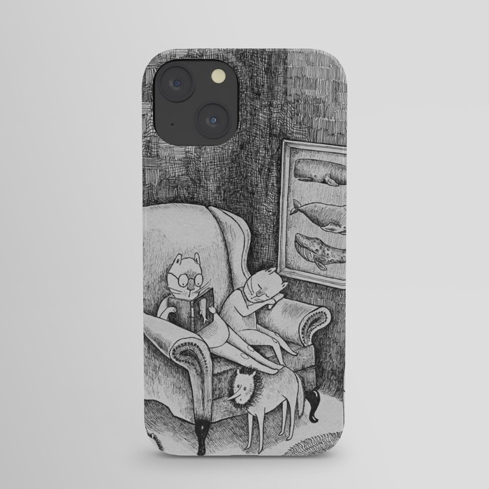 Whale Reader iPhone Case