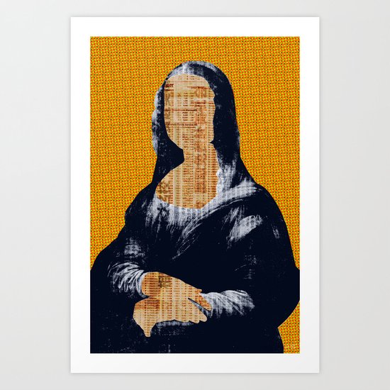 Mona Lisa · yellow press Art Print