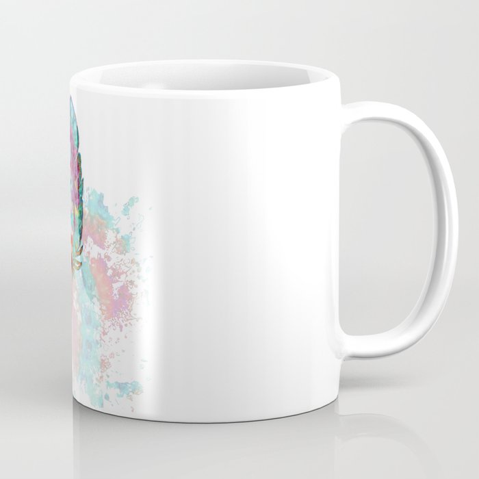 Two Souls - Colorful Feather Art by Sharon Cummings Coffee Mug