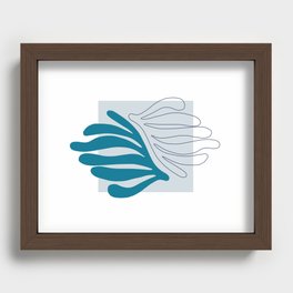 matisse-inspired cut outs : azure Recessed Framed Print