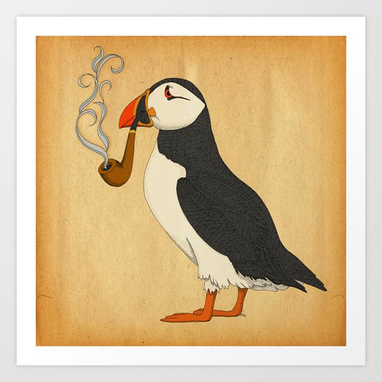 Puffin' Art Print