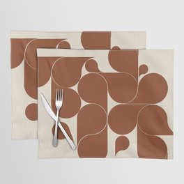 Brown mid century drops Placemat