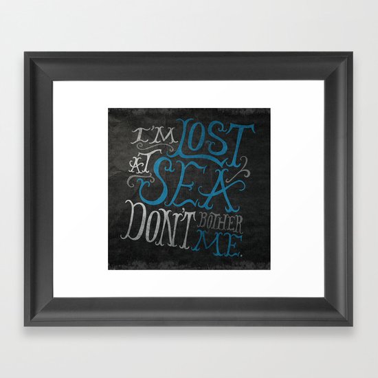 Lost at Sea Framed Art Print