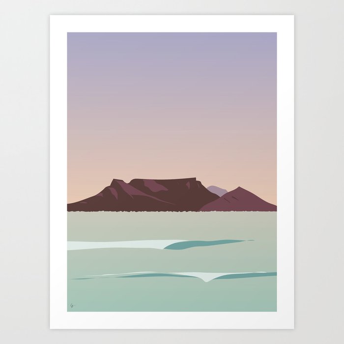 Table Mountain, Cape Town, South Africa Art Print