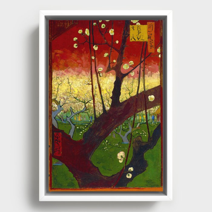 Vincent van Gogh "Flowering plum tree (after Hiroshige)" Framed Canvas