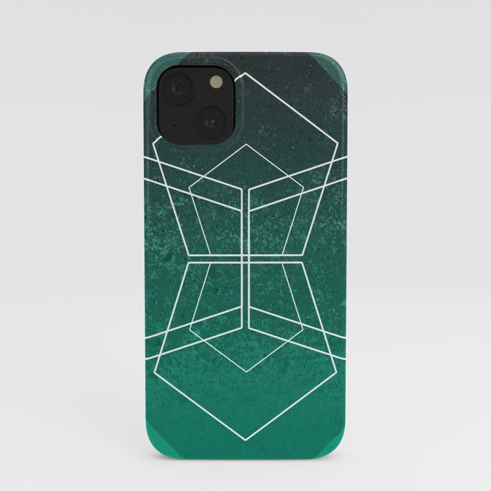 Geometric - Teal iPhone Case