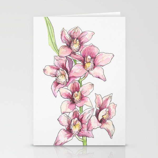 Orchid Blossoms Stationery Cards