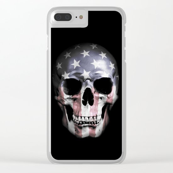 American Skull Clear iPhone Case