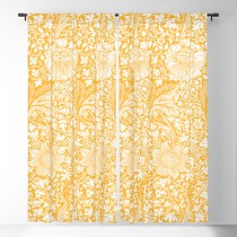 Summer Kennet Marigold Sunshine Golden Yellow Flower Market Vintage Retro Cute Cozy Boho Minimalist Blackout Curtain