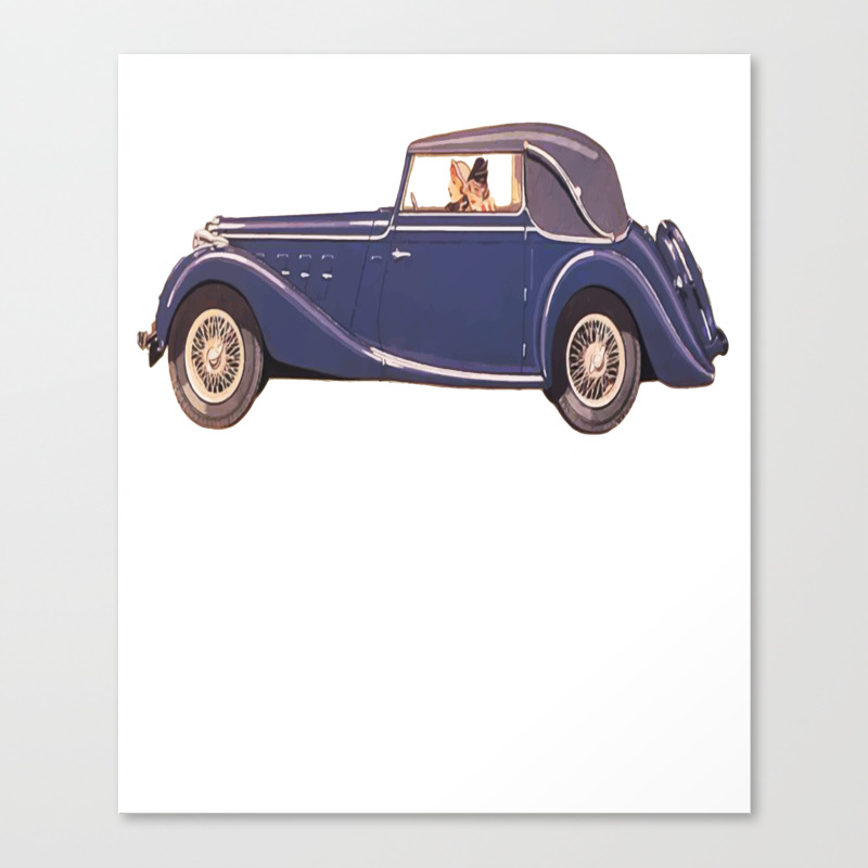 Vintage Car Oil Painting Canvas Print By Minimalisteez Society6