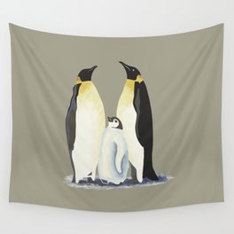 Penguin family Wall Tapestry