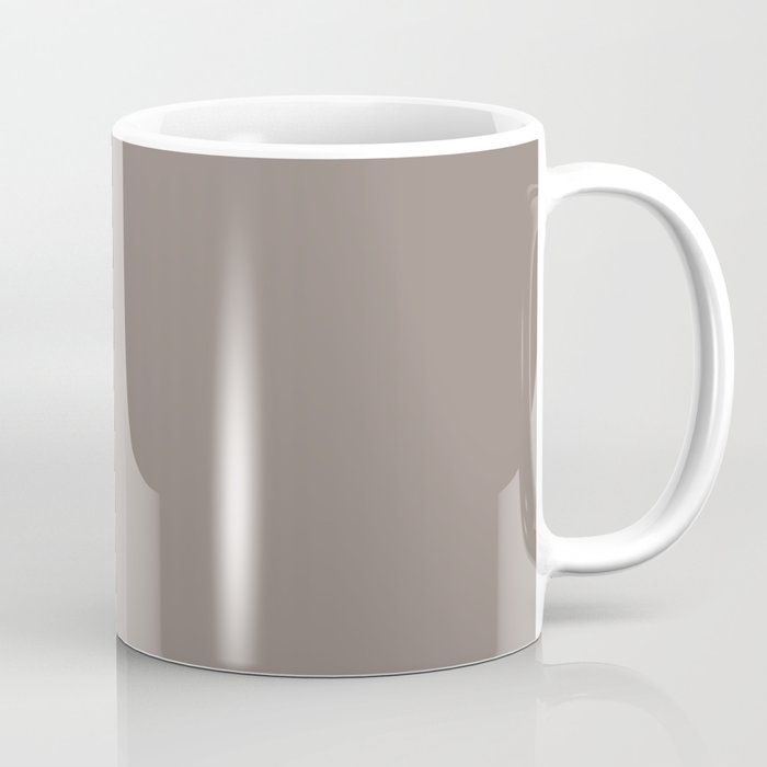 Midtone Gray Taupe Solid Color Pairs PPG Wild Wilderness PPG1019-5 - Single Shade - Simple Hue Coffee Mug