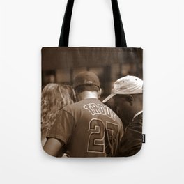 Fans at a Baseball Game Tote Bag