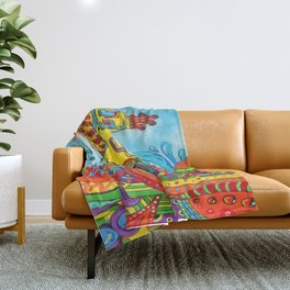 The Yellow Submarine Throw Blanket