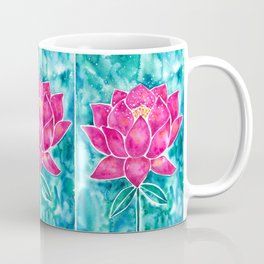 Sacred Lotus – Magenta Blossom with Turquoise Wash Mug