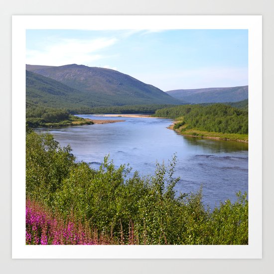 River Landscape Art Print