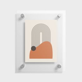 Boho Arches Mid Century Modern Terracotta Abstract Floating Acrylic Print