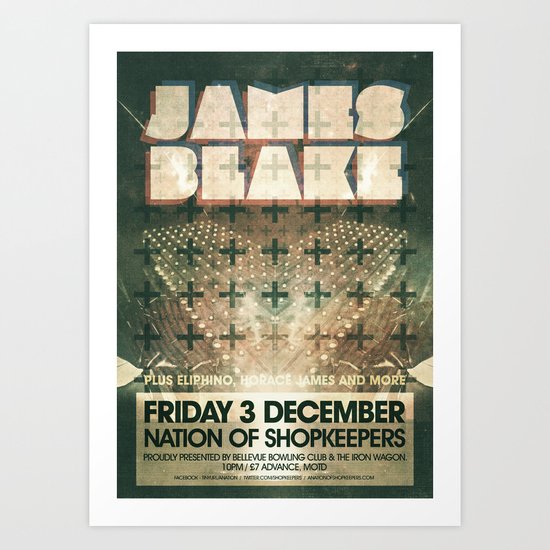 James Blake poster Art Print