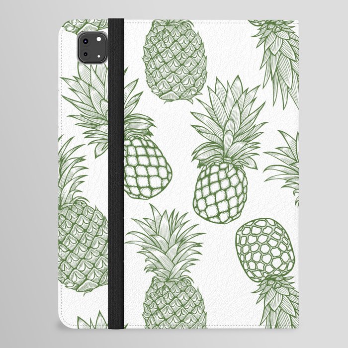 Fresh Pineapples White & Green iPad Folio Case