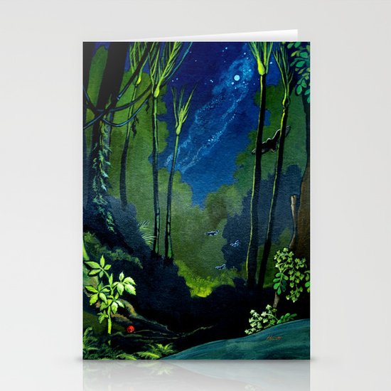 Silent Night in the New Zealand Forest Stationery Cards