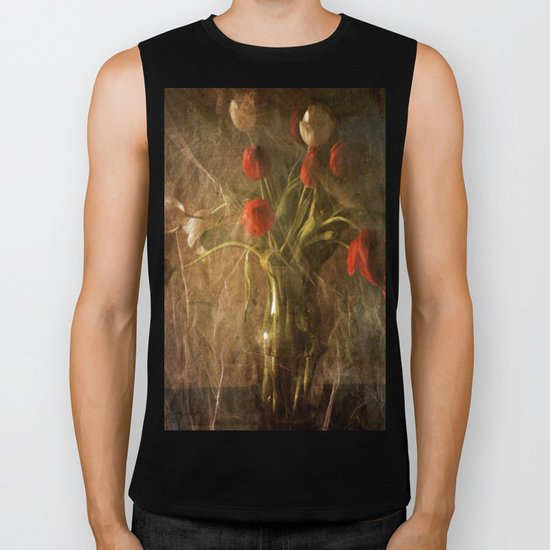 Vase with Tulips Biker Tank