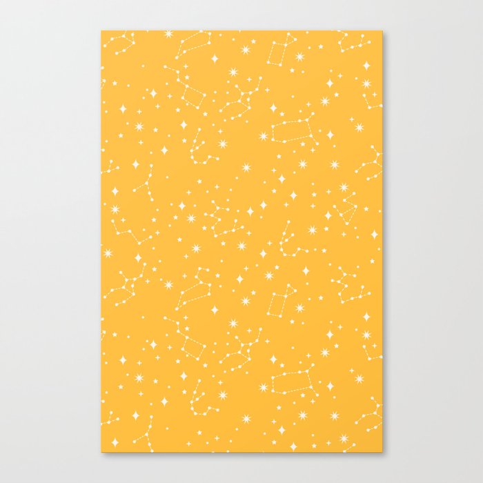 Yellow Constellations Canvas Print