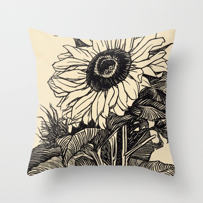 Floral Print Sunflowers Painting Cottagecore Decor Farm House
