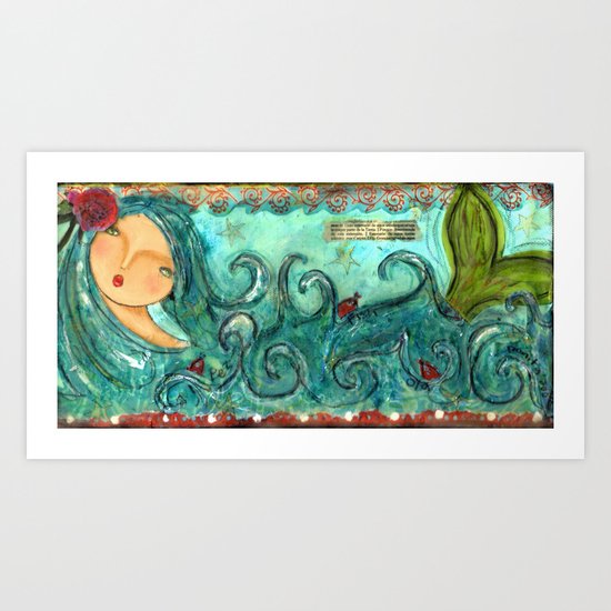 Isabella The Sea Mermaid Art Print