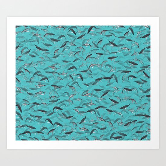 Whales Art Print
