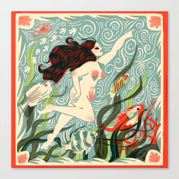 Swimmer Canvas Print