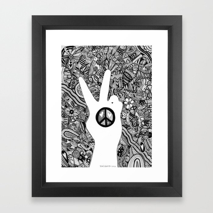 Peace & Love 2020 Framed Art Print