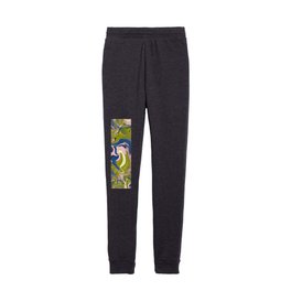 trippy primordial soup abstract, pink blue green yellow Kids Joggers