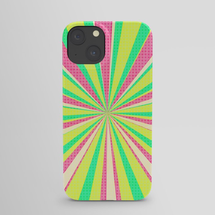 Cartoon green and pink iPhone Case