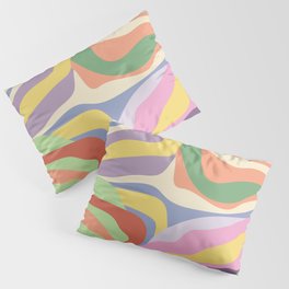 Retro Colorful Swirl Pattern Pillow Sham