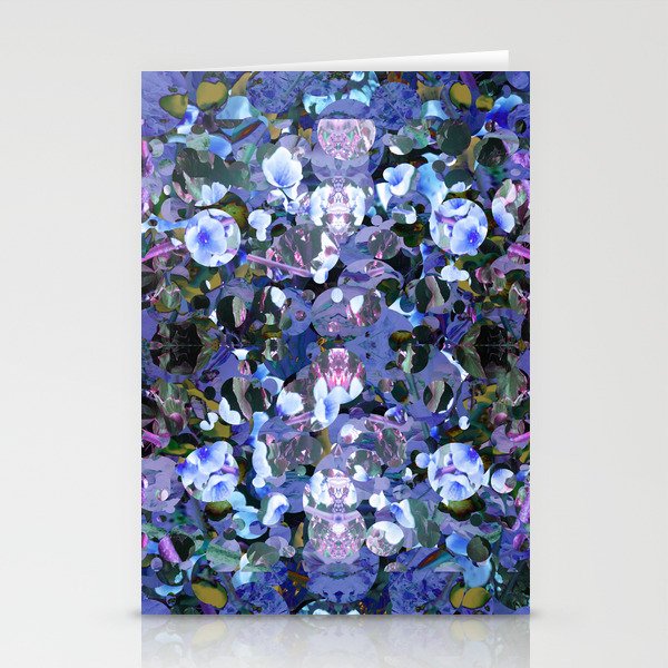 Blue Spot Floral Stationery Cards