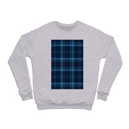 Classic Blue Tartan Plaid Pattern Crewneck Sweatshirt