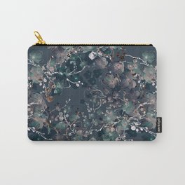 Abstract seamless floral print drawn exotic flowering branches. Light pastel art background. Carry-All Pouch