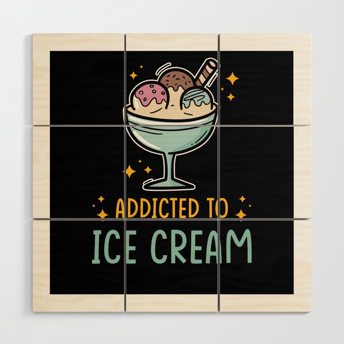 Ice Cream Wood Wall Art