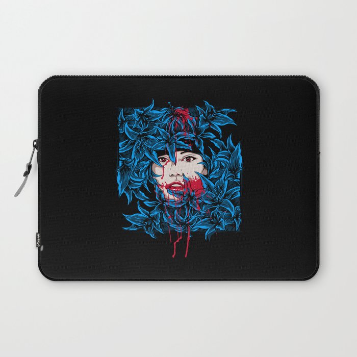 Horror Scary Woman Drawing Laptop Sleeve