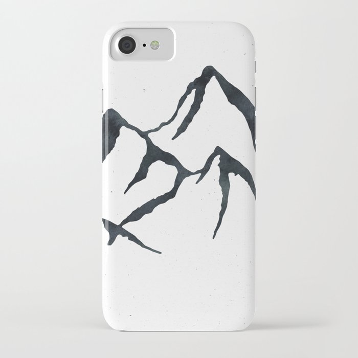 mountains black and white iphone case