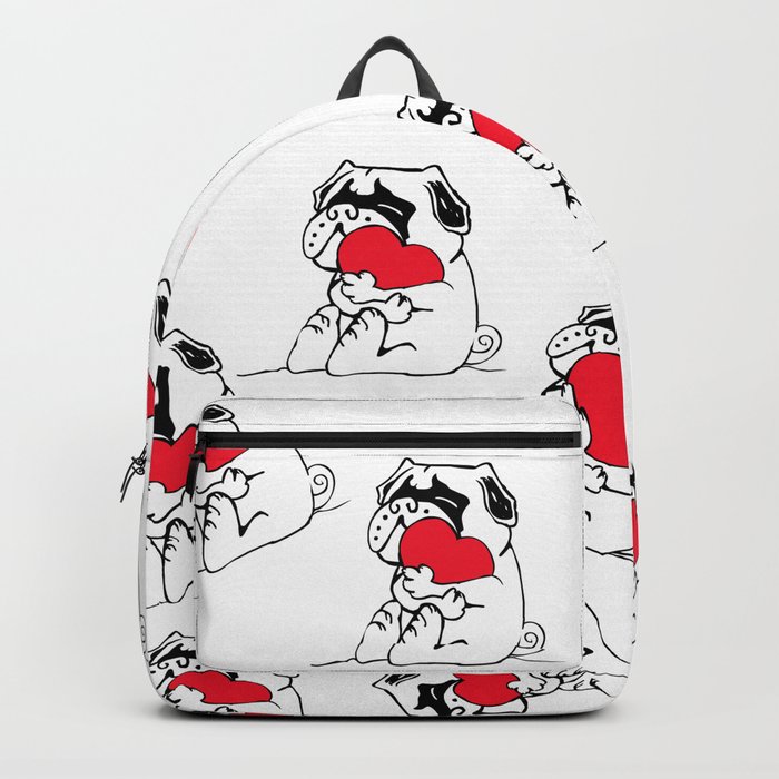 Pug Heart Backpack