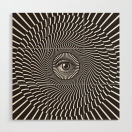 All Seeing Eye - Monochrome Wood Wall Art