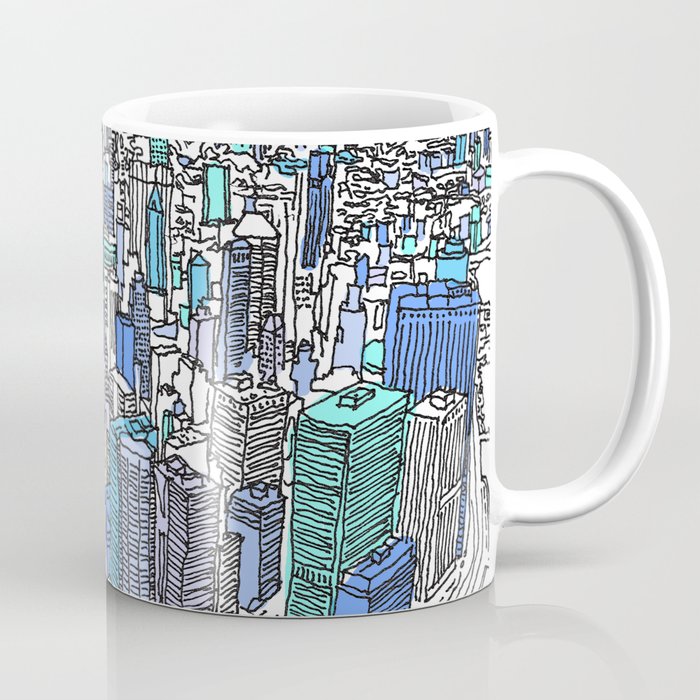 new york city_ aqua Coffee Mug