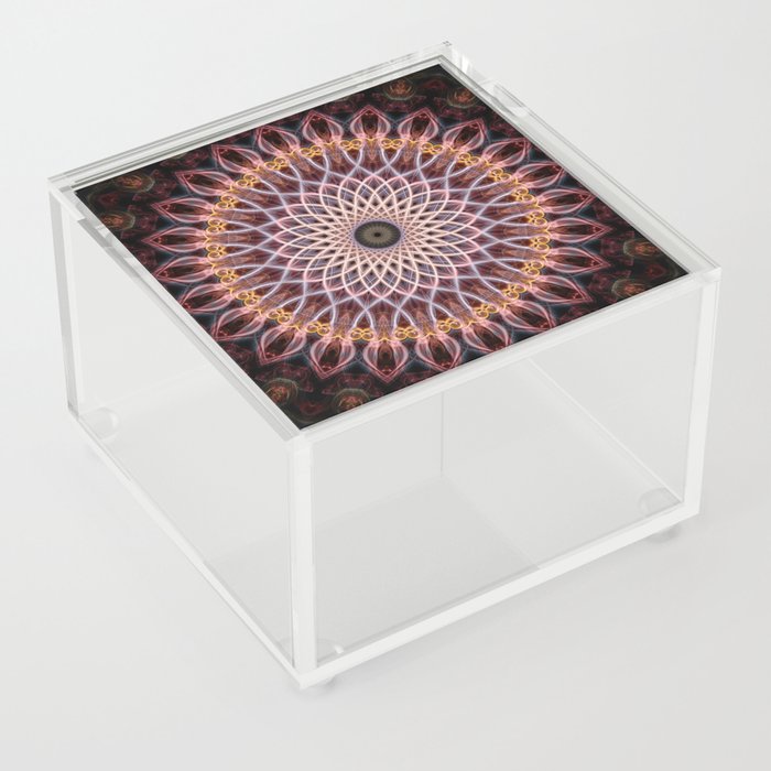 Sunflower shaped mandala Acrylic Box