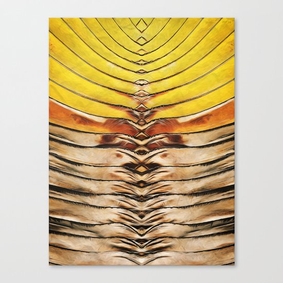 Palm Frond Leaf Macro Canvas Print